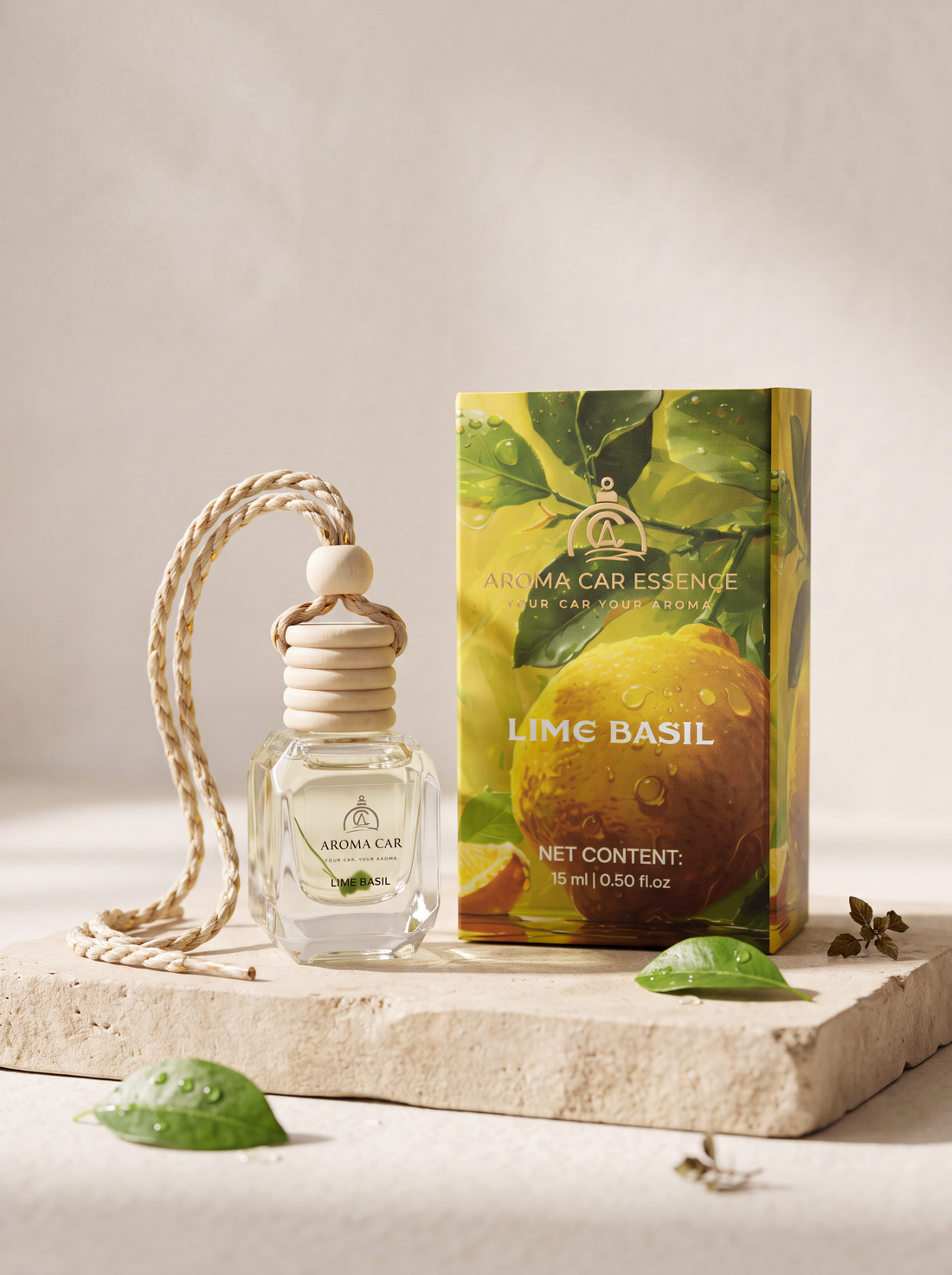 Aroma Car Lime Basil Hanging Car Perfume